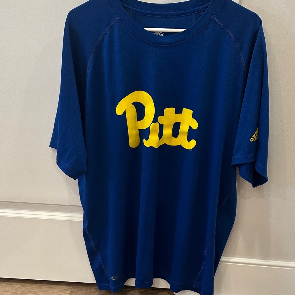 Adidas PITT Blue Tee with Gold Logo Sz XL - Picture 4 of 7